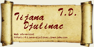 Tijana Đulinac vizit kartica